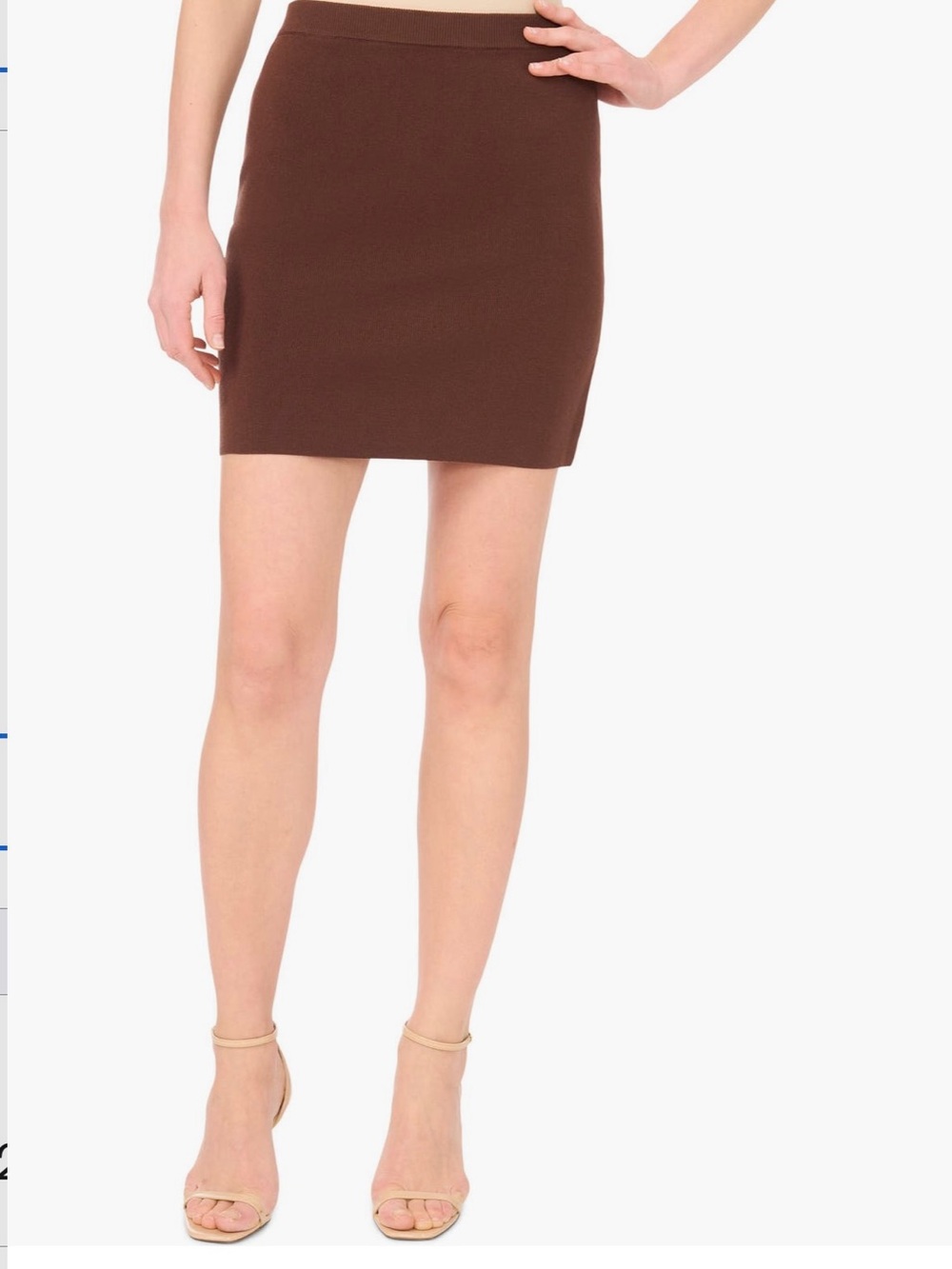 Parker Brown Knit Mini Skirt